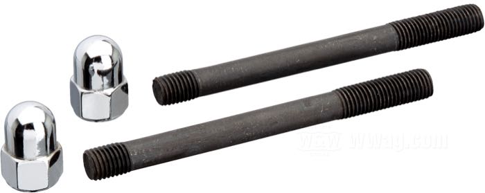 Kit viti di Colony; per generatori 58 e 65A; atto per Sportster 1971-early 1984; acciaio, cromato; testa Acorn esagonale; filettatura: 5/16”-24; lunghezza: 3-1/4 ” (83 mm); rimpiazza OEM HD 30013-71; U.S.A.; peso lordo: 90 g