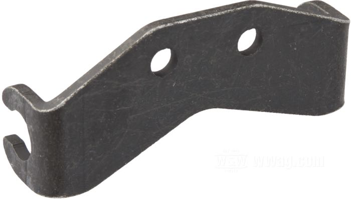 Supporto per cavo Bowden di Competition Distributing; per cavi comandi / distributore leva del gas-pompa olio; atto per Flathead Twins 1932-1936; acciaio, parkerizzato; rimpiazza OEM HD 3392-32; U.S.A.; peso lordo: 41 g