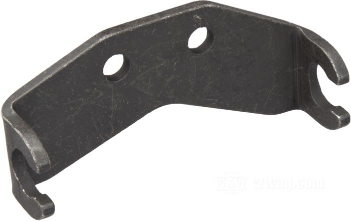 Supporto per cavo Bowden di Competition Distributing; per cavi comandi / distributore leva del gas-pompa olio; atto per Flathead Twins 1932-1936; acciaio, parkerizzato; rimpiazza OEM HD 3392-32; U.S.A.; peso lordo: 41 g