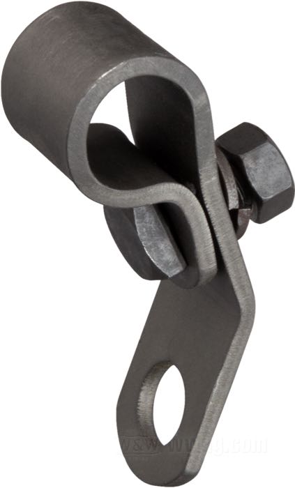 Morsetto di Competition Distributing; per Silenziatore; atto per modelli F e J 1925-1928; acciaio, parkerizzato; rimpiazza OEM HD 1063-25; U.S.A.; peso lordo: 80 g
