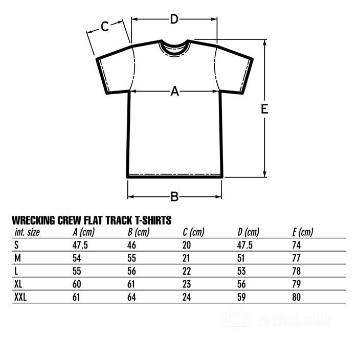 T-shirt »Flat Track« by Wrecking Crew; cotton 200 g/m², black; size: S; gross weight: 243 g