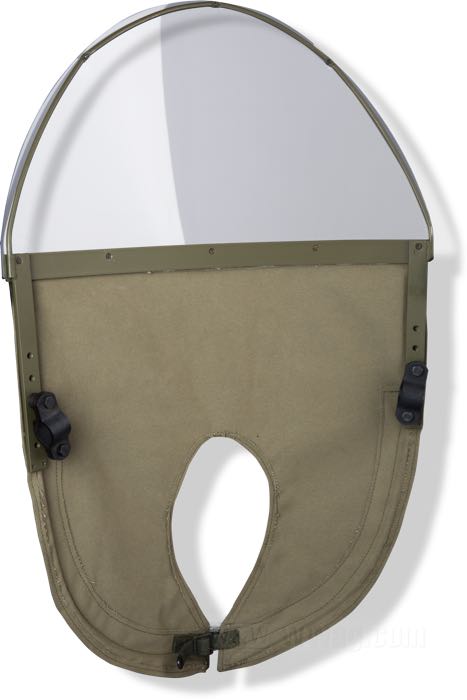 Windshield »WLA« by Samwel Supplies; polycarbonate, clear; measures in cm according to drawing: 52 x 58 x 29 (A x B x C); with mounting clamps; replaces OEM HD 11292-36N; Europe; gross weight: 1.9 kg