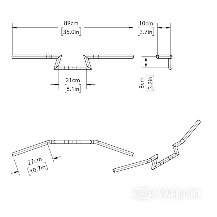 Lenker »Z« von Fehling; Stahl, verchromt; Ø 1”; Kabelführung: ohne Kabelsicken; Wandstärke: 3 mm; mit Prüfbericht; Deutschland; Bruttogewicht: 1.3 kg