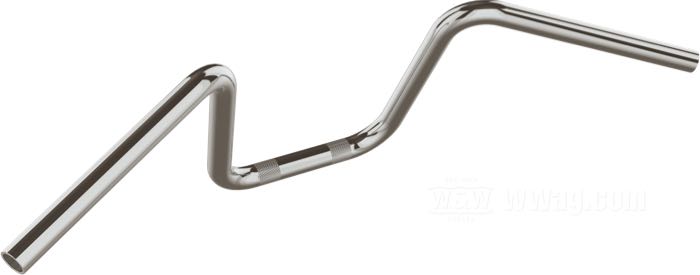 Lenker »Apehanger Mini« von V-Team; Edelstahl, poliert, mit Rändel; Ø 1”; Kabelführung: mit Kabelsicken; mit Teilegutachten; Deutschland; Bruttogewicht: 1.39 kg