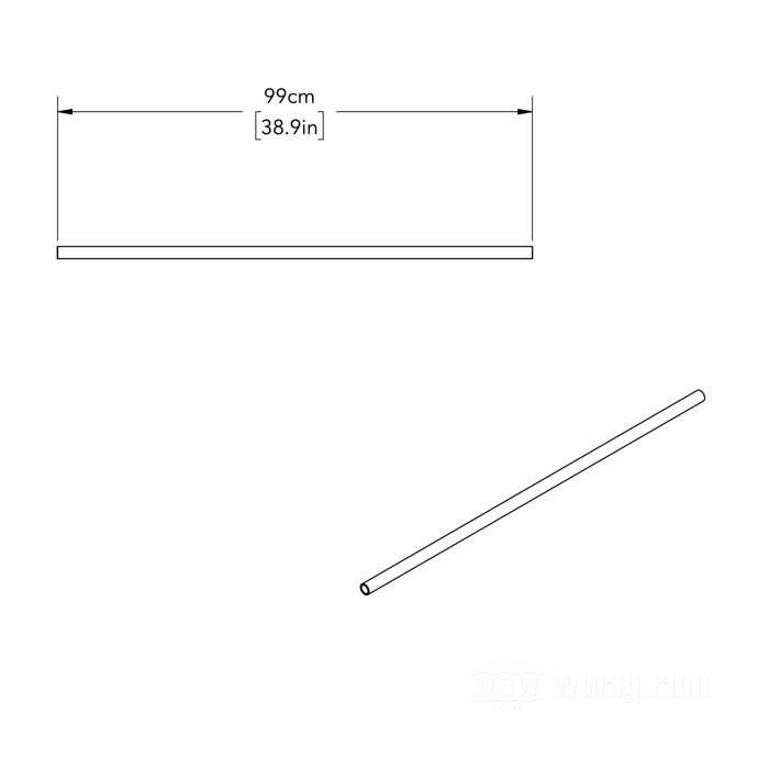 Manillar »Drag Bar recto« de Fehling; acero, cromado; ancho: 985 mm; Ø 1”; colocación del mazo de cables: sin acanaladuras; espesor de pared: 2 mm; , certificado; Alemania; peso bruto: 1.12 kg