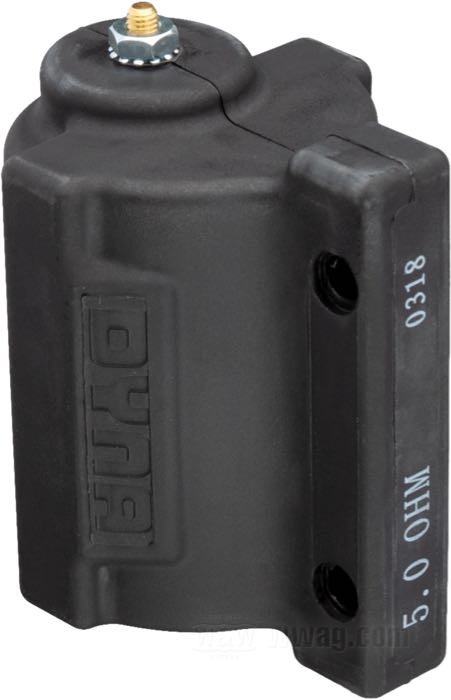 Bobina di accensione di Dynatek; atto per Big Twin e Sportster 1965-1979; nero; ad usare con 12 V; resistenza primaria: 5 Ω; dual fire ed una candela per testa; attachi alto volt.: due; rimpiazza OEM HD 31609-65A; peso lordo: 580 g