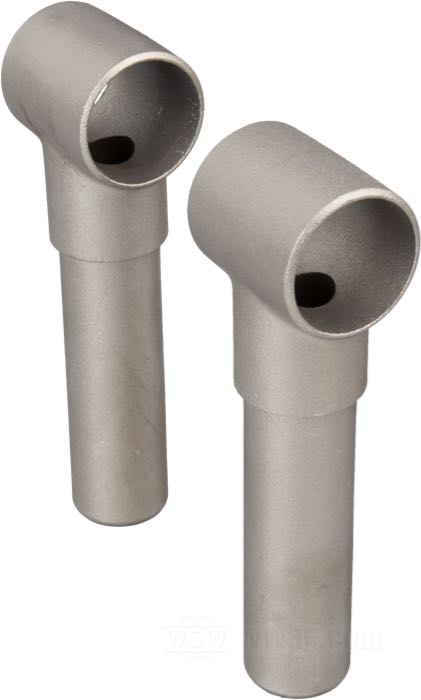 Risers de Competition Distributing; adaptable à modèles IOE et V 1909-1936; acier, naturel; hauteur: 100 mm; Ø 21.7 mm; pour guidons du Ø: 1 ”; USA; poids brut: 397 g