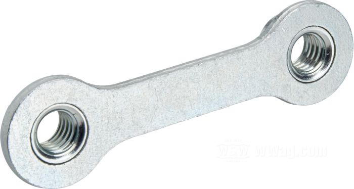 Piastrina di fissaggio »Dogbone« di Vance & Hines; acciaio, zincato, distanzia fori di montaggio: 2” (centro - centro); filettatura: 5/16”-18; U.S.A.; peso lordo: 26 g