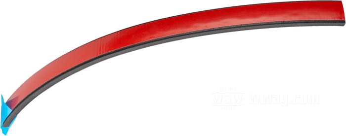 Conducto; para Cable eléctrico / Guardabarros; goma, negro; largo x ancho: 40 cm x 22 mm; peso bruto: 65 g