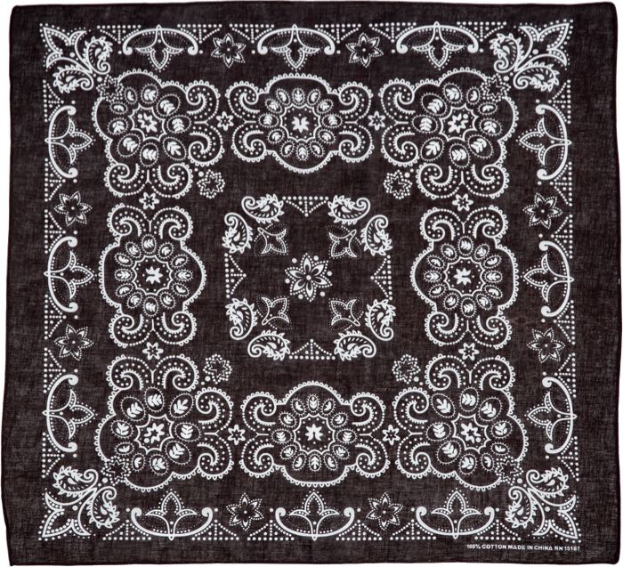 Bandana »Austin« de Carolina Manufacturing; coton, noir; longueur x largeur: 67 x 67 cm; poids brut: 57 g