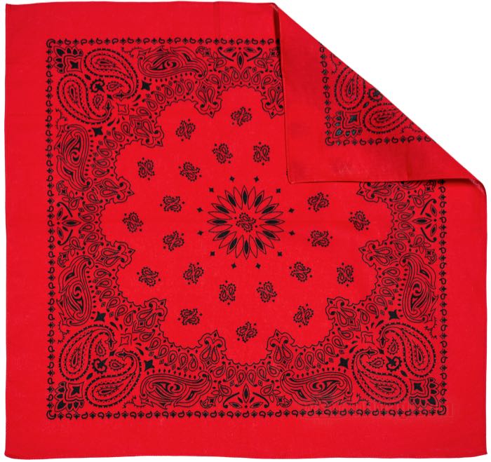 Bandana »Dallas Oversize« di Carolina Manufacturing; cotone, rosso / nero; lunghezza x larghezza: 67 x 67 cm; peso lordo: 65 g