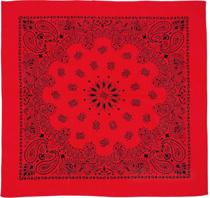 Bandana »Dallas Oversize« di Carolina Manufacturing; cotone, rosso / nero; lunghezza x larghezza: 67 x 67 cm; peso lordo: 65 g