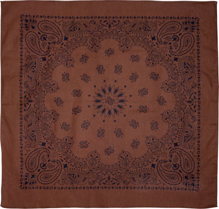 Bandana »Dallas Oversize« de Carolina Manufacturing; coton, chocolat / noir; longueur x largeur: 67 x 67 cm; poids brut: 65 g