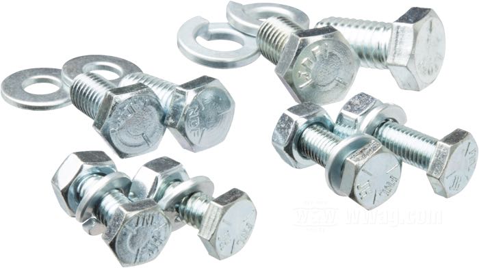 Kit bulloni di fissaggio di Colony; per Serbatoio olio; atto per XLCH tardi 1973-1978; acciaio, zincato; filettatura: 3/8”-16 / 5/16”-18 / 1/4”-28 / 1/4”-20; rimpiazza OEM HD 3987, 4410 e 7676; U.S.A.; peso lordo: 112 g