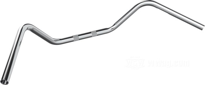 Handlebar »Mile Eater I« by Fehling; steel, chrome-plated; Ø 1”; wire routing: W2 with dimples (1982→); wall thickness: 2 mm; with parts certificate; gross weight: 1.3 kg