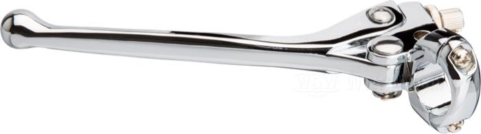 Comando freno/frizione a mano; alluminio, cromato, 5/16” foro cavo, con vite di regolazione; per manubri del Ø: 1 ”; rimpiazza OEM HD 45002-69; peso lordo: 210 g