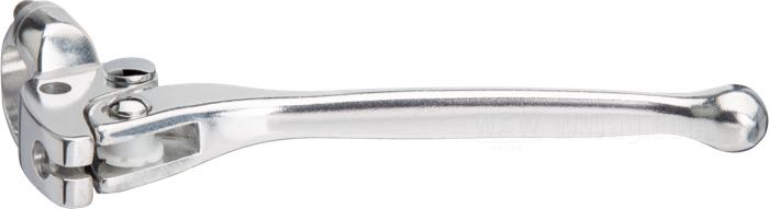 Comando freno/frizione a mano; alluminio, lucidato, 3/8” foro; per manubri del Ø: 1 ”; rimpiazza OEM HD 38604-71; peso lordo: 180 g