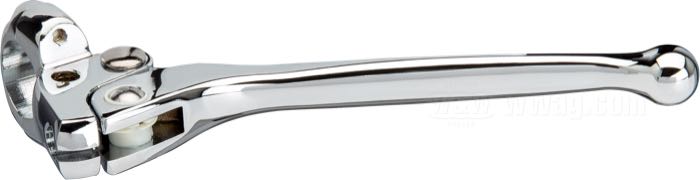 Comando freno/frizione a mano; alluminio, cromato, 3/8” foro cavo; per manubri del Ø: 1 ”; rimpiazza OEM HD 38604-71; peso lordo: 190 g
