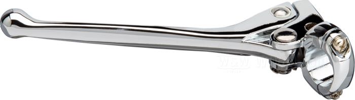 Comando freno/frizione a mano; alluminio, cromato, 3/8” foro cavo; per manubri del Ø: 1 ”; rimpiazza OEM HD 38604-71; peso lordo: 190 g