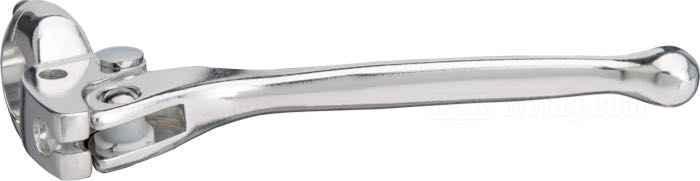 Comando freno/frizione a mano; alluminio, lucidato, 7/16” foro; per manubri del Ø: 1 ”; rimpiazza OEM HD 38604-65A; peso lordo: 10 g
