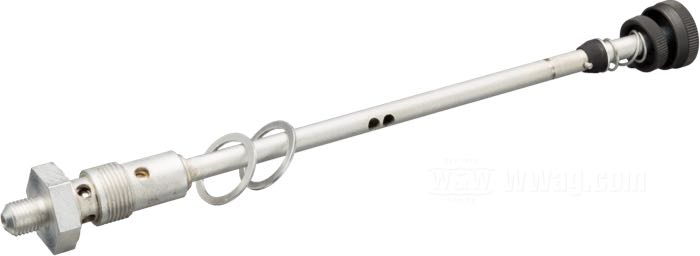 Rubinetto benzina; atto per Big Twin 1940-1949; acciaio, CAD (procedimento ZnNi) / parkerizzato, con pomello comando parkerizzato; filettatura: 3/4”-18 / 7/16”-20; rimpiazza OEM HD 62033-41 e 62075-40; peso lordo: 188 g