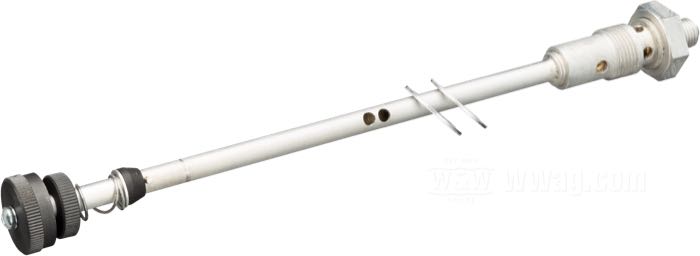 Rubinetto benzina; atto per Big Twin 1940-1949; acciaio, CAD (procedimento ZnNi) / parkerizzato, con pomello comando parkerizzato; filettatura: 3/4”-18 / 7/16”-20; rimpiazza OEM HD 62033-41 e 62075-40; peso lordo: 188 g