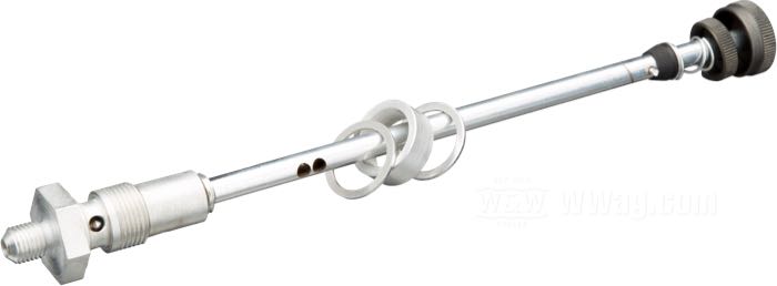 Rubinetto benzina; atto per 45” (750cc) 1940-1949; acciaio, CAD (procedimento ZnNi) / parkerizzato, con pomello comando parkerizzato; filettatura: 3/4”-18 / 7/16”-20; rimpiazza OEM HD 62032-40 e 62075-40; peso lordo: 207 g