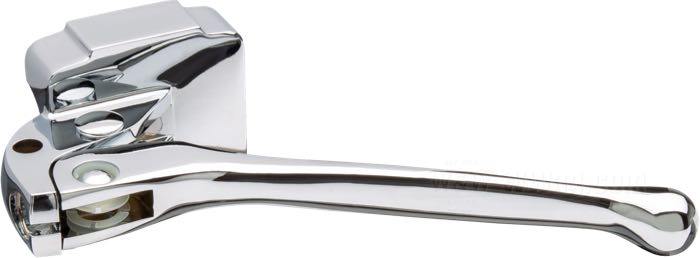 Hand clutch control; fits models 1972-1981; assembly; cast aluminum, chrome-plated; replaces OEM HD 38609-72; gross weight: 240 g