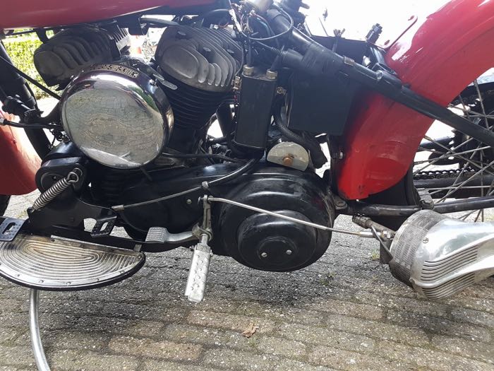 Kit de démarreur électrique de Samwel Supplies; adaptable à 45”/750 cc Flatheads 1941-1973, sauf modèles K; avec transmission courroie dentée; Pays-Bas; poids brut: 10.54 kg