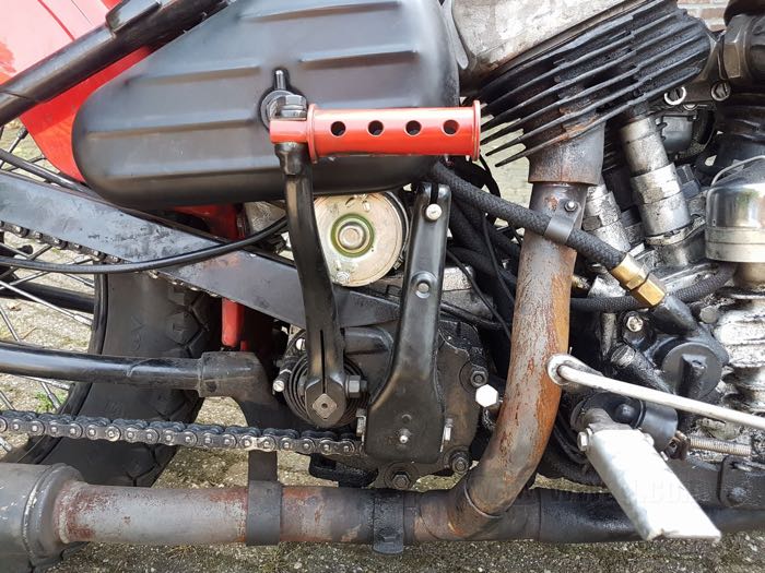 Kit de démarreur électrique de Samwel Supplies; adaptable à 45”/750 cc Flatheads 1941-1973, sauf modèles K; avec transmission courroie dentée; Pays-Bas; poids brut: 10.54 kg
