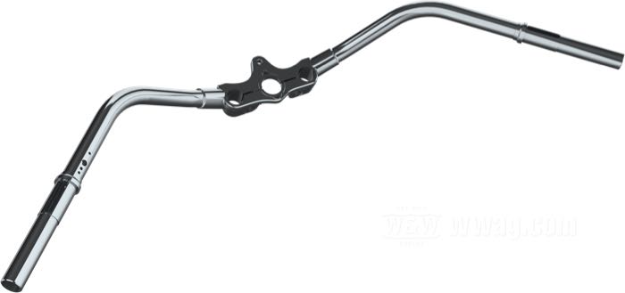 Handlebar »Buckhorn« by Samwel Supplies; for Inline Springer fork; fits Big Twin 1936-1945, 45”/750cc 1941-1957; steel, chrome-plated; thread: 57/64”-24; gross weight: 1.8 kg
