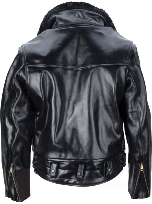 Chaqueta de cuero »California Highway Patrol«; cuero de vaca, negro; talla caballeros: US 38 → EU 48; EE. UU.; peso bruto: 2.7 kg
