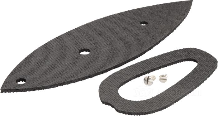 Gasket kit by Colony; for Springer Fender Lights; fits OHV and Sidevalves 1935–49; foam rubber; with screws; replaces OEM HD 13402-35, 13402-47, 68456-35, and 68459-47; USA; gross weight: 39 g
