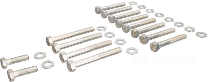 Kit bulloni di Colony; per Alloggiamenti bilancieri; atto per Sportster 1977-1985; acciaio, CAD (procedimento ZnNi), CP 1038; rimpiazza OEM HD 4710, 4014W e 6316HW; U.S.A.; peso lordo: 406 g