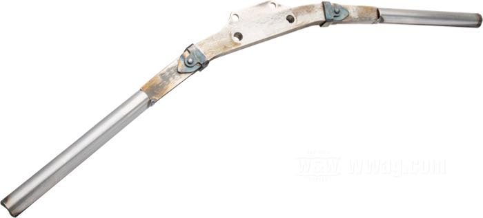 Leaf spring handlebar »Lane Splitter« by Cannonball; for hydraulic forks with 3.5” (89 mm) riser bolt distance; steel, bare; Ø 1”; wire routing: W1 plain, without dimples (→1981); Italy; gross weight: 2.9 kg