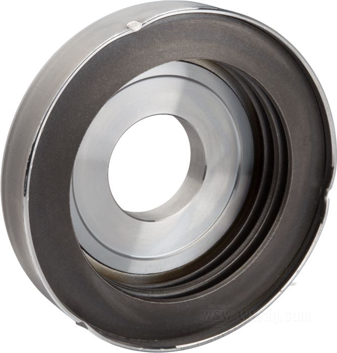 Tellerfedern und Abdeckung kpt.; passend für Big Twin 1985-1990, außer Softail; Stahl; ID x AD: 34.5 x 108 mm, 31 mm stark; ersetzt OEM HD 40267-85; Bruttogewicht: 786 g