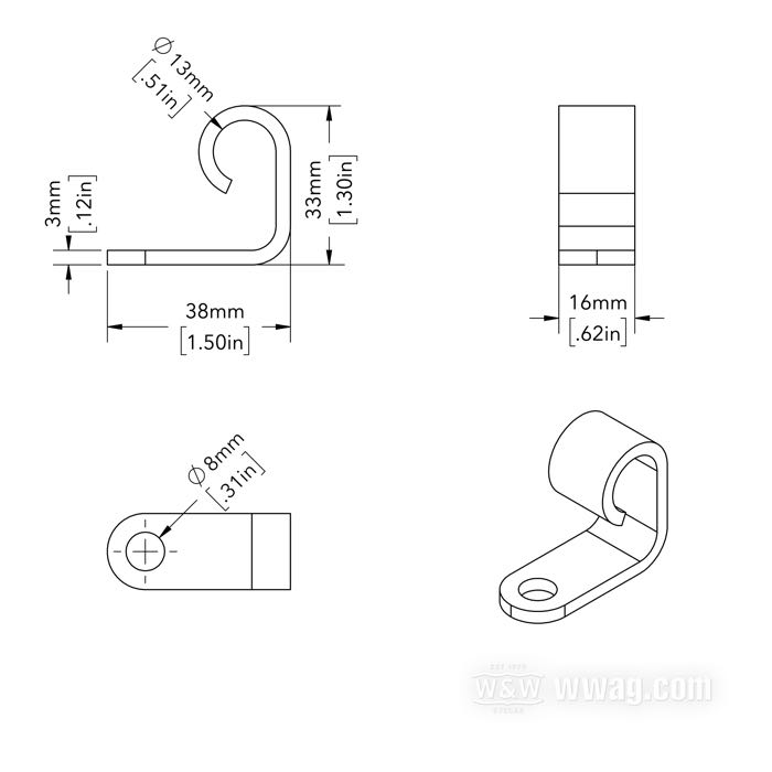 Bowdenzug- und Schlauchführung; für Kupplungszug; passend für 5-Gang Modelle 1980→; Stahl, verchromt; ersetzt OEM HD 10088; Bruttogewicht: 30 g
