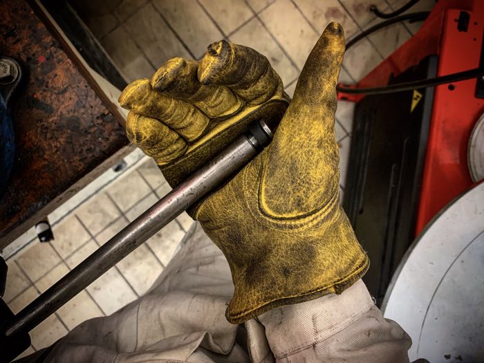 Gants »1132« de Wells Lamont; vachette, marron claire; taille (tour de main par rapport au dessin): 178 mm → S → EU/US-7; poids brut: 124 g