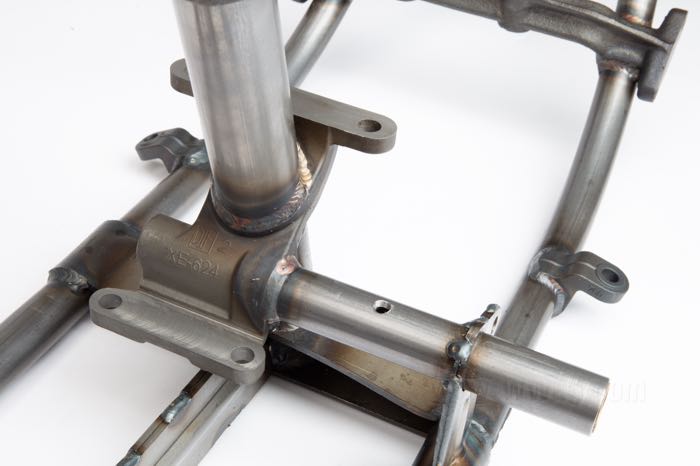 Starrrahmen »Straightleg« von VG Classic Frames & Parts; passend für Knucklehead 1936; Stahl / Sphäroguss, blank; Rake: 25 °; ersetzt OEM HD 2801-36; Niederlande; Bruttogewicht: 37 kg