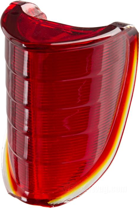 Rücklichtglas; für Beehive Rücklicht 1939-1946; Glas, rot; ersetzt OEM HD 68090-39; Bruttogewicht: 95 g