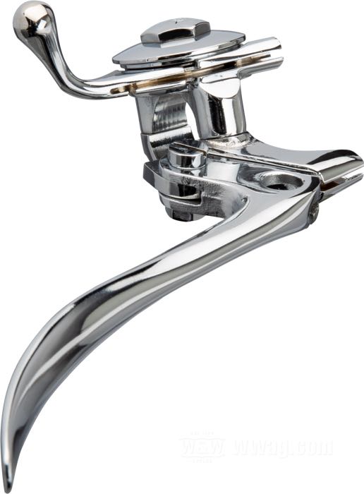 Hand brake control »AMAL«; steel, chrome-plated, with 1/4” cable hole, with air/ignition control lever; for Bowden cable; for handlebar Ø: 1 ”; gross weight: 363 g