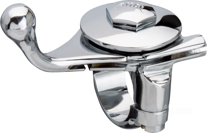 Leva regolazione aria o accensione »AMAL«; acciaio, cromato, con ricezione cavo di 6 mm, single action; per manubri del Ø: 1 ”; Punto installazione: destro; peso lordo: 181 g