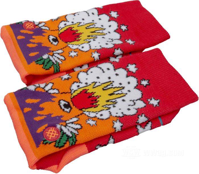 Chaussettes »Cavolo Volcano« de Stance; coton / polyester, multicolore; taille: M; hommes; pointure: EU 38-41.5 → US 6-8.5; poids brut: 99 g