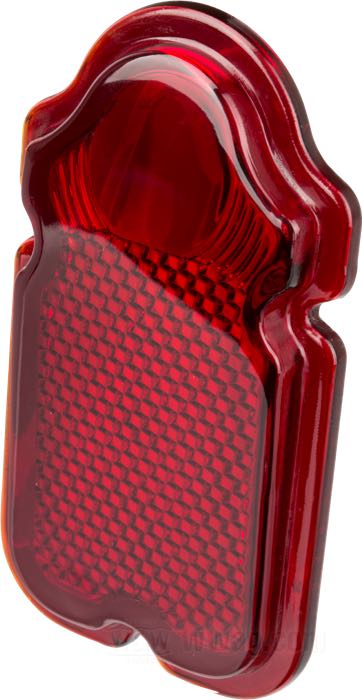 Lente para piloto trasero; para piloto tipo Tombstone; apropiado para all Twins 1947-1954; cristal, rojo; reemplaza OEM HD 68090-47; peso bruto: 90 g