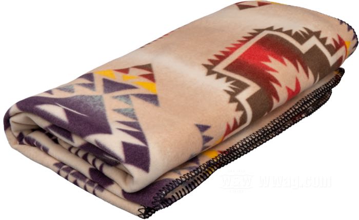 Coltre »Houck« di Rockmount; tessuto poliestere, rosso / giallo / beige; lunghezza x larghezza: 182 x 152 cm; U.S.A.; peso lordo: 667 g