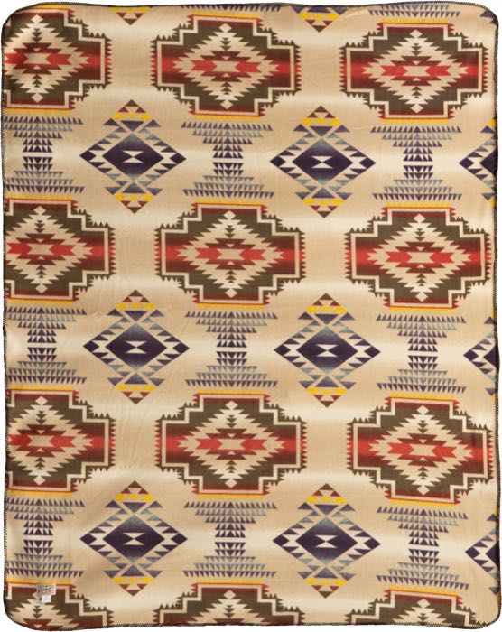 Coltre »Houck« di Rockmount; tessuto poliestere, rosso / giallo / beige; lunghezza x larghezza: 182 x 152 cm; U.S.A.; peso lordo: 667 g
