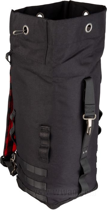Sissy Bar Tasche »Voyager« von Burly Brand; Cordura / Rindleder, schwarz; B x H x T: 30 x 54 x 30 cm; Volumen: 50 l; Bruttogewicht: 1.54 kg