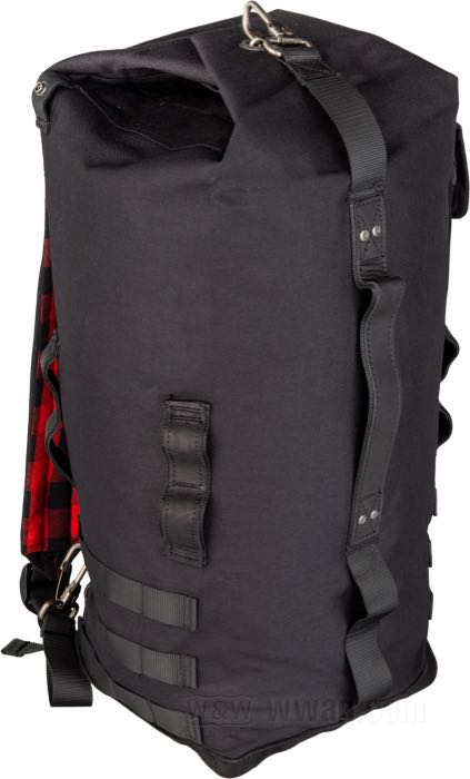 Sissy Bar Tasche »Voyager« von Burly Brand; Cordura / Rindleder, schwarz; B x H x T: 30 x 54 x 30 cm; Volumen: 50 l; Bruttogewicht: 1.54 kg