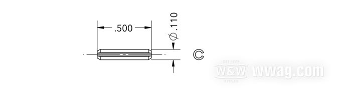 Spannstift; für 2-Kohlen Generator: Sportster 1958-1982, Big Twin 1958-1969, Ölpumpe: K und XL → 1976; Federstahl; Länge: 0.500”; Ø 0.09”; ersetzt OEM HD 603; USA; Bruttogewicht: 10 g