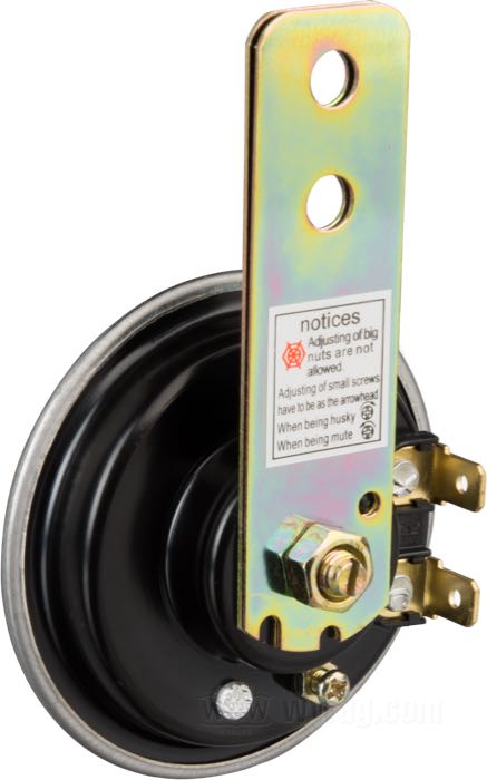 Hupe »Mini«; 100 dB; Stahl, schwarz, blank; Ø 66 mm; 12 V; Bruttogewicht: 150 g
